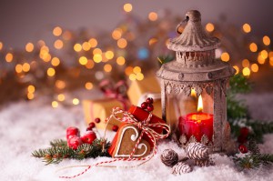 Weihnachten - Laterne und Geschenke